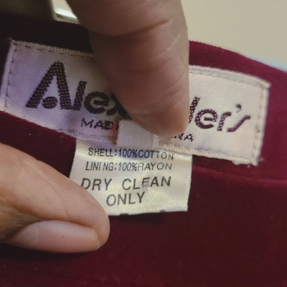 Alexander's Vintage Maroon Pleated Midi Skirt (Size 12) - Picture 4 of 11